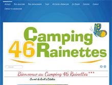 Tablet Screenshot of camping46rainettes.com